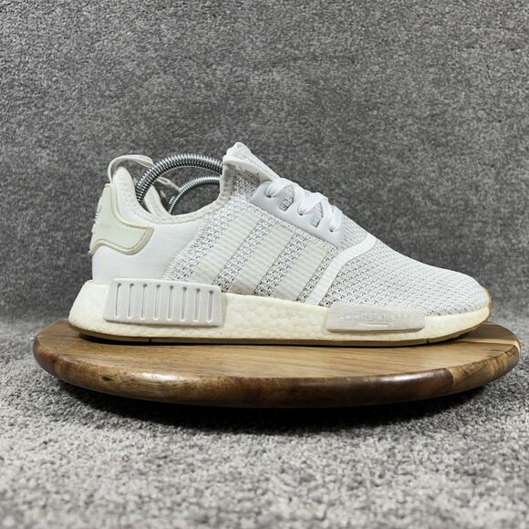 Adidas Originals Boost NMD_R1 D96635 Men\'s Size 8.5 White Gum Running Shoes Used main image 7